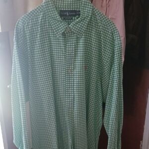 Ralph Lauren Green Checkered Men's Shirt